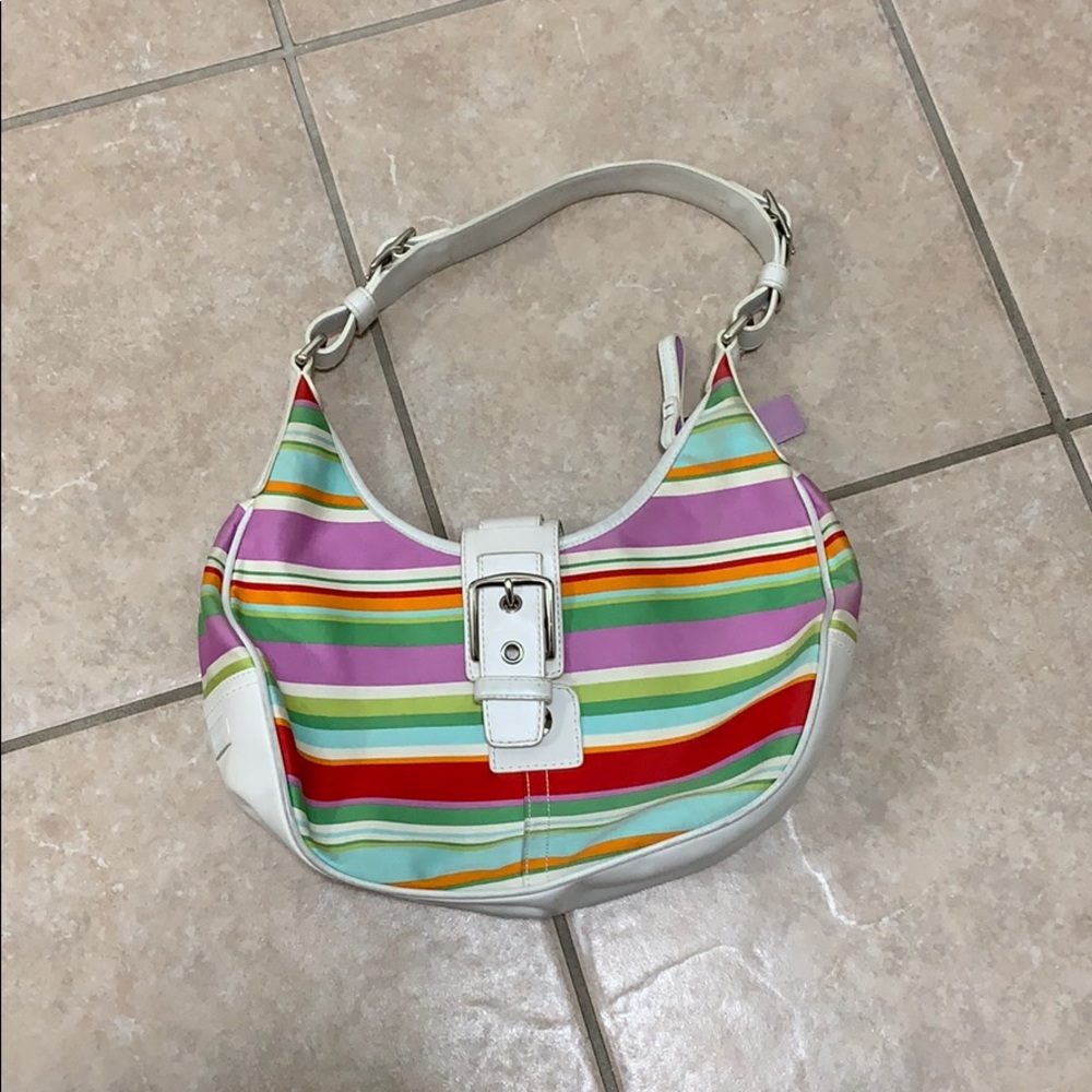 Multicolored Coach handbag